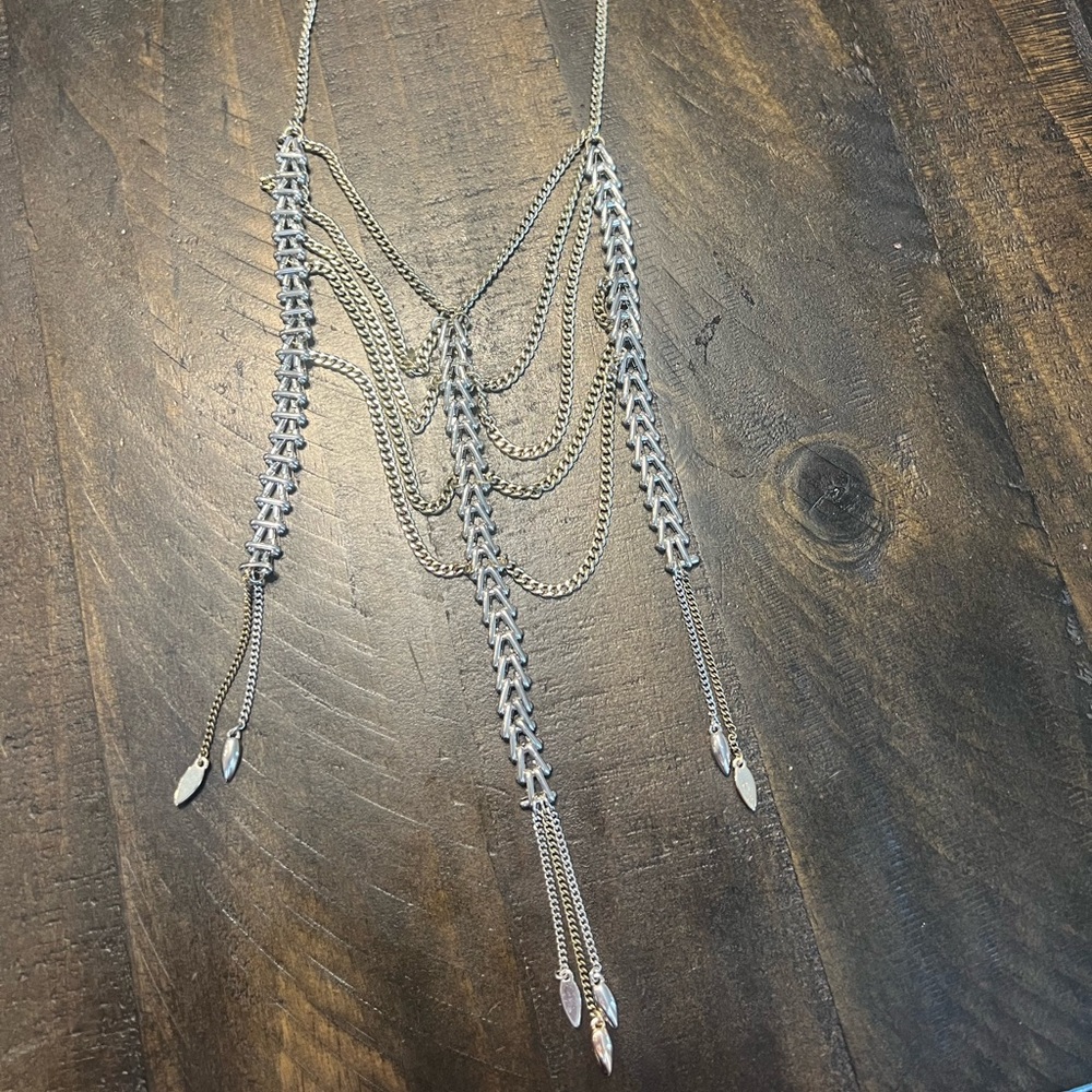 Silver and gold necklace